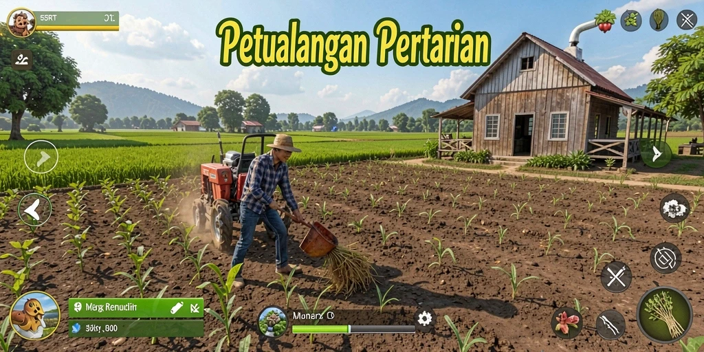 Tampilan gameplay menakjubkan di dunia pertanian 55RT.
