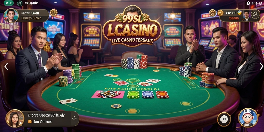 Tampilan menarik dari gameplay Live Casino di 99SL.