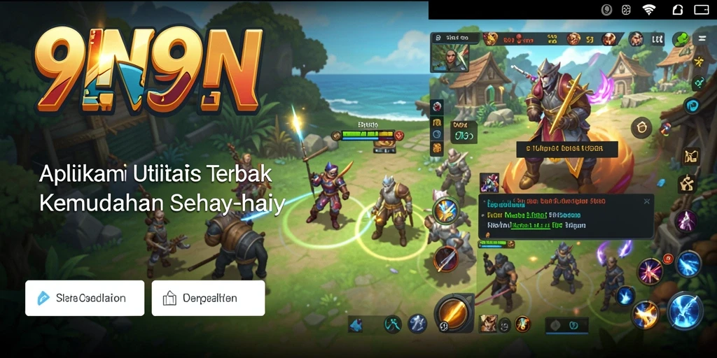 Tampilan antarmuka 9N9N yang intuitif dan menarik.