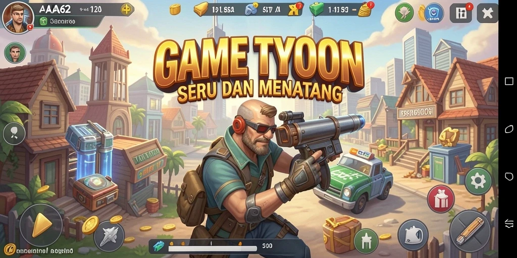 Tampilan gameplay AA62 yang menantang dan seru.