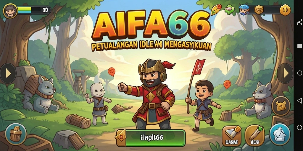 Tampilan gameplay AIFA66 dengan elemen Idle yang menarik.
