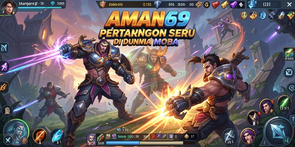 Tampilan menegangkan dari gameplay AMAN69 dengan karakter yang beraksi dinamis.