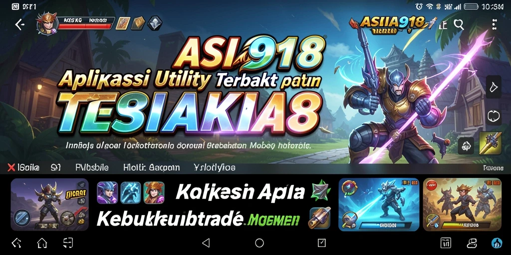 Tampilan antarmuka utama ASIA918 dengan berbagai fitur utility.
