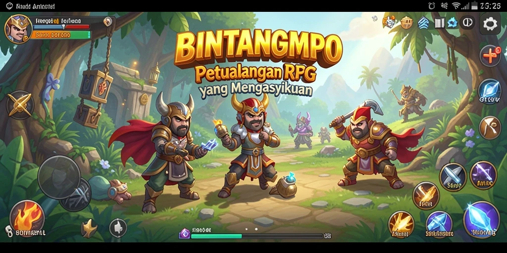 Gameplay seru di BINTANGMPO dengan karakter yang dinamis.