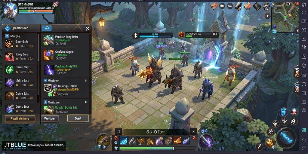Tampilan gameplay JTBLUE yang mendebarkan dan penuh petualangan.