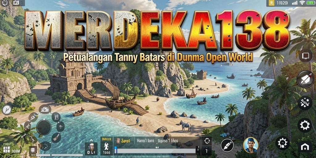 Tampilan gameplay MERDEKA138 dengan dunia yang luas dan interaktif.