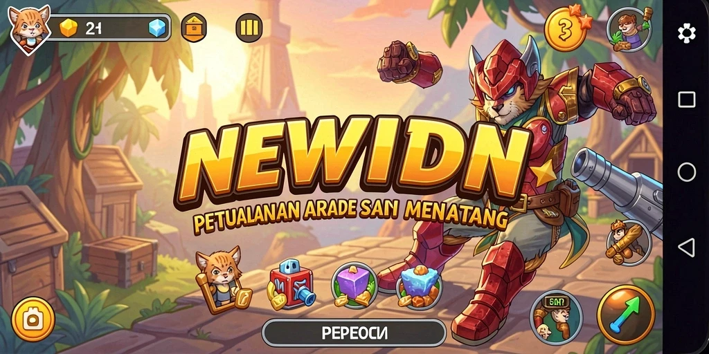 Tampilan menarik gameplay NEWIDN yang seru dan menantang.