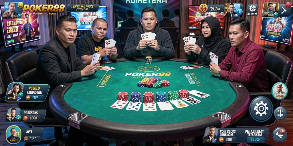 Gameplay seru dan mendebarkan dalam POKER88.