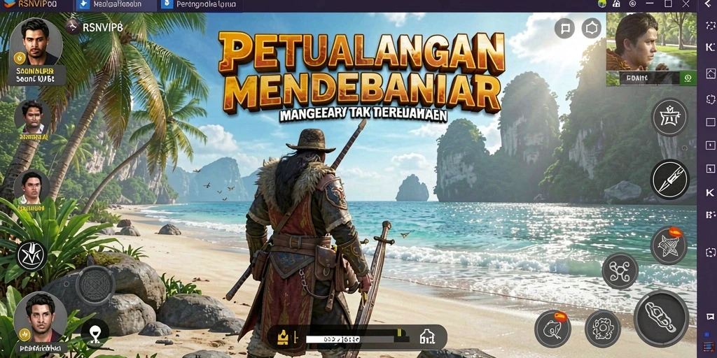Tampilan gameplay petualangan yang seru dalam RSNVIP8.