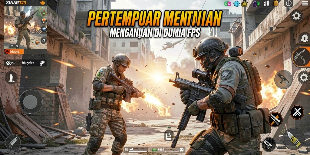 Tampilan gameplay menegangkan dari SINAR123, aksi FPS yang seru.