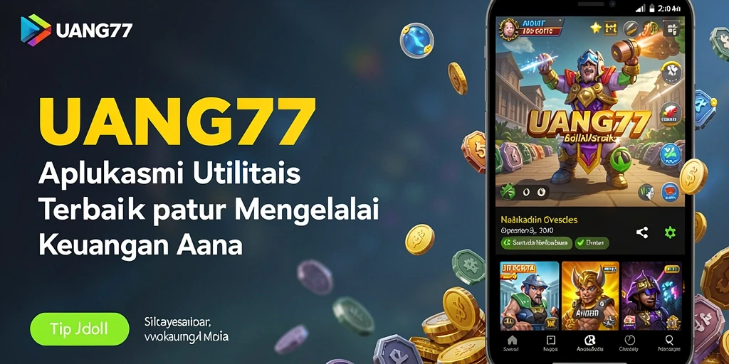 Screenshot UANG77 menampilkan antarmuka pengelolaan keuangan yang sederhana dan efektif.